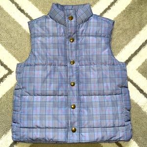 Janie and Jack Blue Plaid Vest